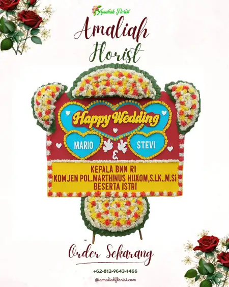 Papan Bunga Pernikahan Kaobula